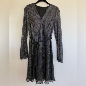 Banana Republic Silver/Black Mini Cocktail Dress, Size 6